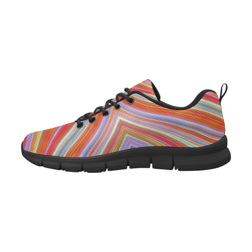 Wild Wavy X Lines I Women's Breathable Running Shoes/Large (Model 055)