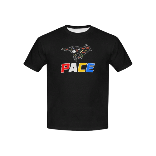 PACE School T-Shirt Kids' All Over Print T-Shirt with Solid Color Neck (Model T40)