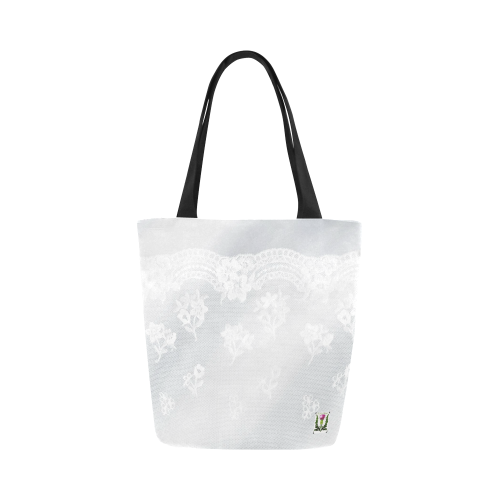 FD's Wedding Collection- Mother of the Groom White Lace Tote Bag 53086 Canvas Tote Bag (Model 1657)