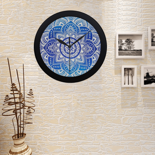 MANDALA LOTUS FLOWER Circular Plastic Wall clock