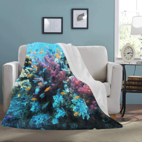 Coral Reef Saltwater Fantasy Ultra-Soft Micro Fleece Blanket 60"x80"