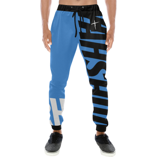 Blue Men's All Over Print Sweatpants (Model L11)