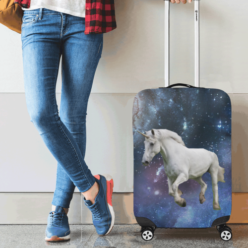 Unicorn and Space Luggage Cover/Small 18"-21"