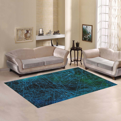 System Network Connection Area Rug7'x5'