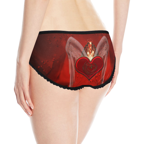 Heart with wings Women's All Over Print Classic Briefs (Model L13)