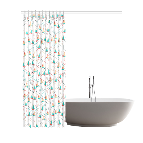 3D_triangles_pattern Shower Curtain 72"x84"