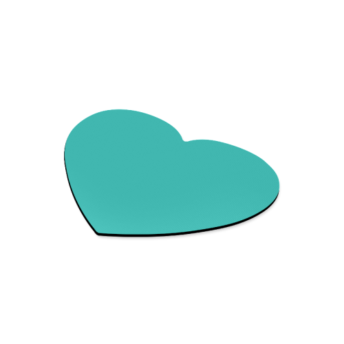 color light sea green Heart-shaped Mousepad