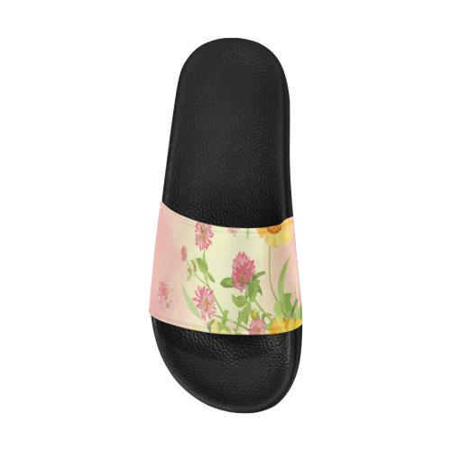 Wonderful flowers, soft colors Men's Slide Sandals (Model 057)