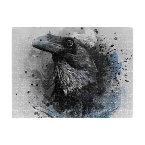 crow raven bird art #crow #raven A3 Size Jigsaw Puzzle (Set of 252 Pieces)