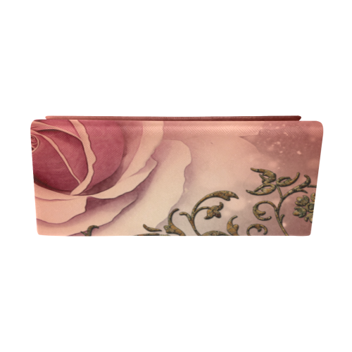 Wonderful roses with floral elements Custom Foldable Glasses Case