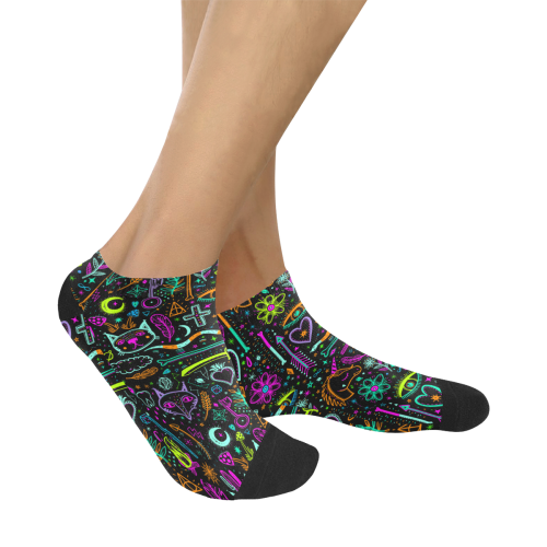 Funny Nature Of Life Sketchnotes Pattern 3 Women's Ankle Socks