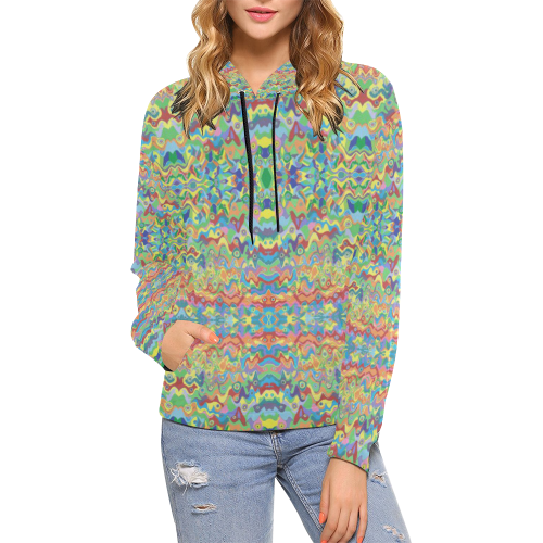Surrey Hills Art Hoodie All Over Print Hoodie for Women (USA Size) (Model H13)