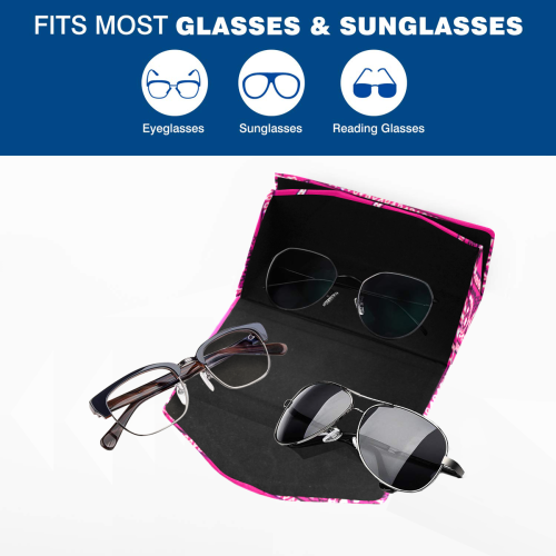 KERCHIEF PATTERN PINK Custom Foldable Glasses Case