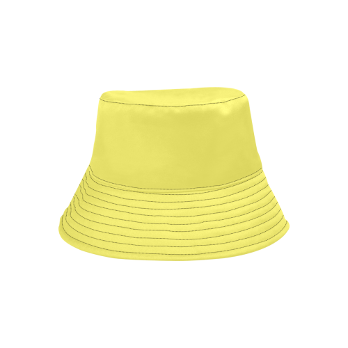Darling Dahlia Yellow Solid Color All Over Print Bucket Hat