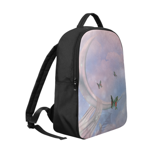 The moon with butterflies Popular Fabric Backpack (Model 1683)