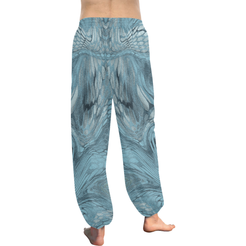 blue frost dragon animal snake skin pattern Women's All Over Print Harem Pants (Model L18)