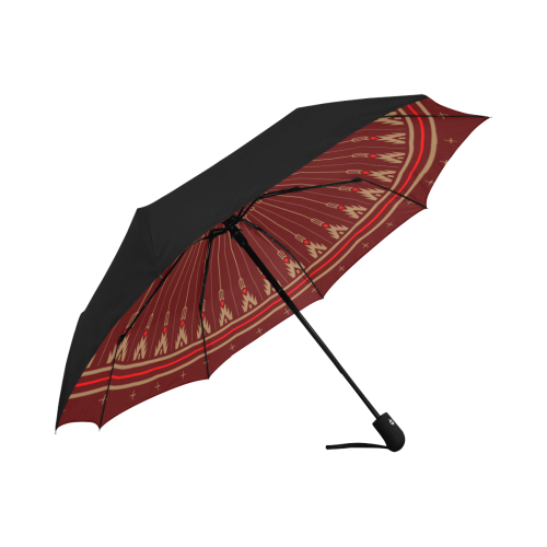 Night Arrows Maroon Anti-UV Auto-Foldable Umbrella (Underside Printing) (U06)