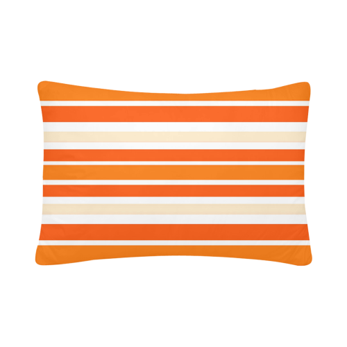 Bright Orange Stripes Custom Pillow Case 20"x 30" (One Side) (Set of 2)