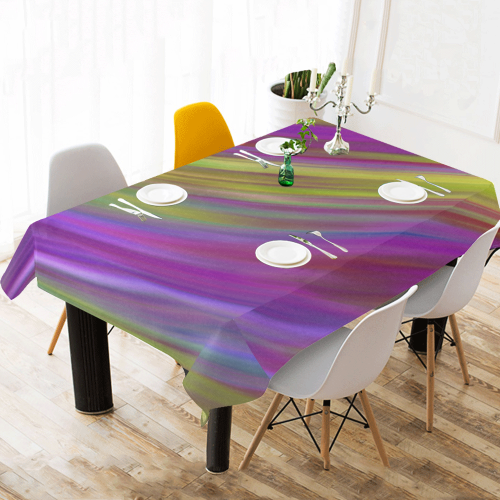 Abstract 2 TR Cotton Linen Tablecloth 60"x120"