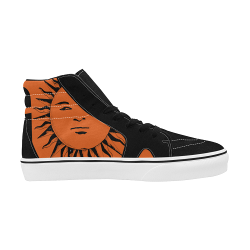 GOD High Level Black & Orange Men's High Top Skateboarding Shoes (Model E001-1)
