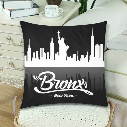 Bronx New York Custom Zippered Pillow Cases 18"x 18" (Twin Sides) (Set of 2)