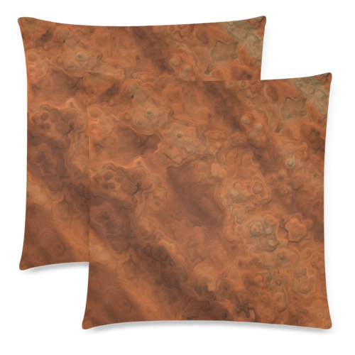 Mars Custom Zippered Pillow Cases 18"x 18" (Twin Sides) (Set of 2)