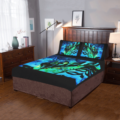 in blue 3-Piece Bedding Set
