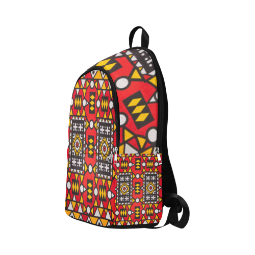 redblackyellowankara fabric backpack Fabric Backpack for Adult (Model 1659)