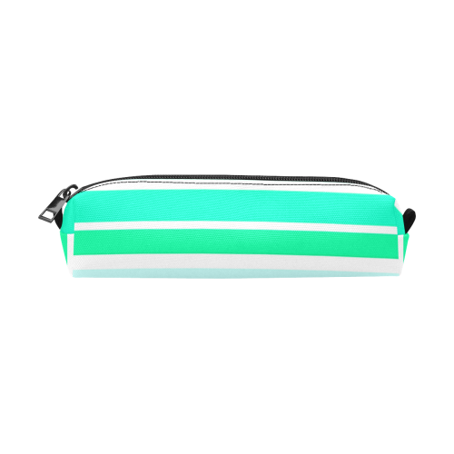 Summer Greens Stripes Pencil Pouch/Small (Model 1681)