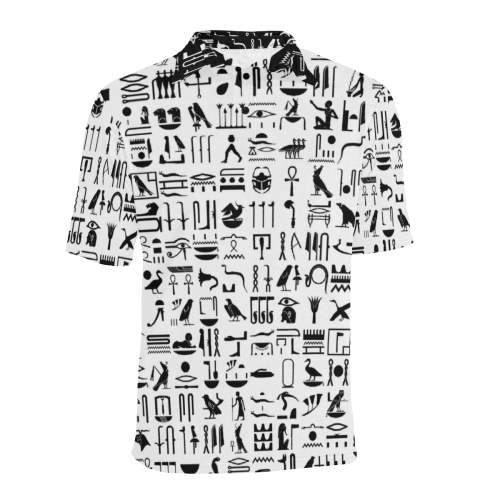 Hieroglyph 1 Men's All Over Print Polo Shirt (Model T55)