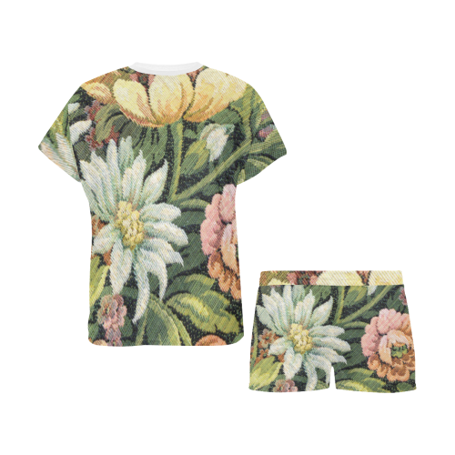 grandma's comfy vintage floral Women's Short Pajama Set