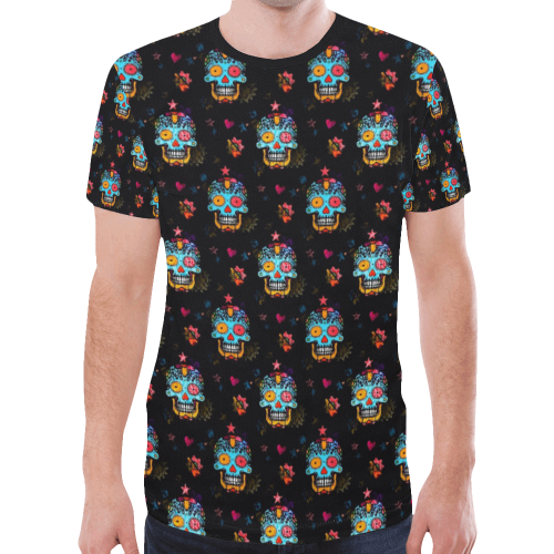 Dia los muertos Popart by Nico Bielow New All Over Print T-shirt for Men (Model T45)