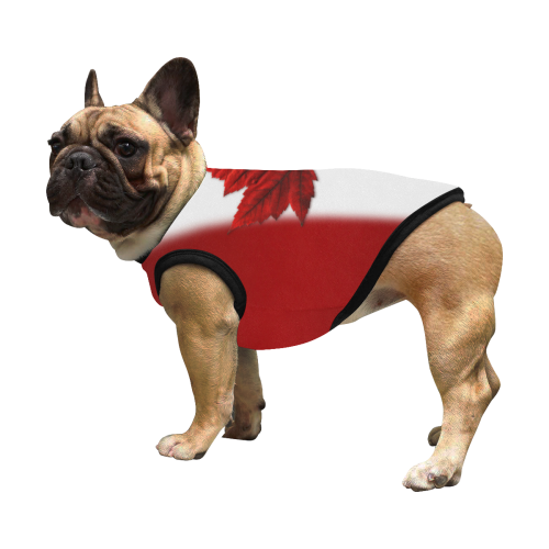 Canada Flag Dog Shirts All Over Print Pet Tank Top