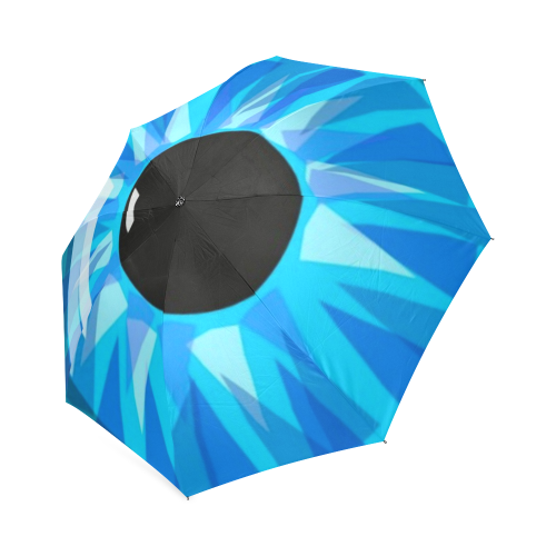 Blue Eye Ball Blacklight Rave Foldable Umbrella (Model U01)