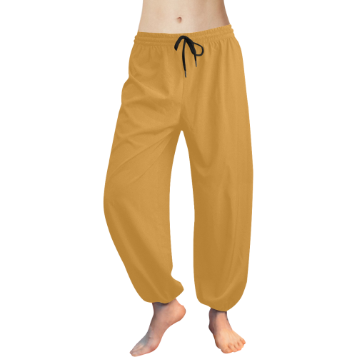 Golden Glow Women's All Over Print Harem Pants (Model L18)