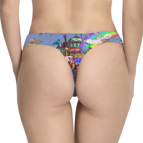 Welcome to Brighton Women's All Over Print Thongs (Model L30)