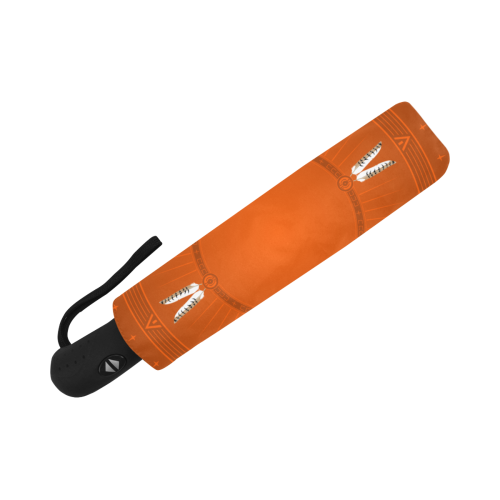 Crazy Horse Circle Orange Anti-UV Auto-Foldable Umbrella (Underside Printing) (U06)