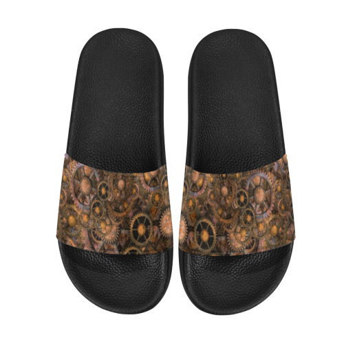 Steampunk Cogs Women's Slide Sandals (Model 057)