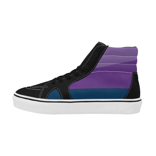 Abstract  pattern Women's High Top Skateboarding Shoes/Large (Model E001-1)
