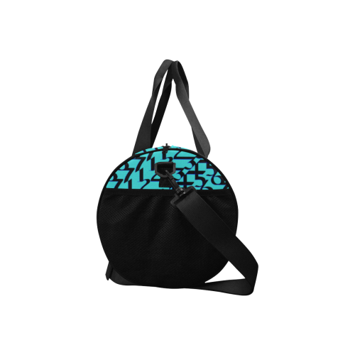 NUMBERS Collection 1234567 Teal/ Black Duffle Bag (Model 1679)