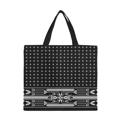 The Path White All Over Print Canvas Tote Bag/Large (Model 1699)