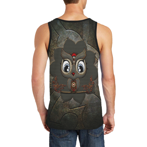 Funny steampunk owl Men's All Over Print Tank Top (Model T57)