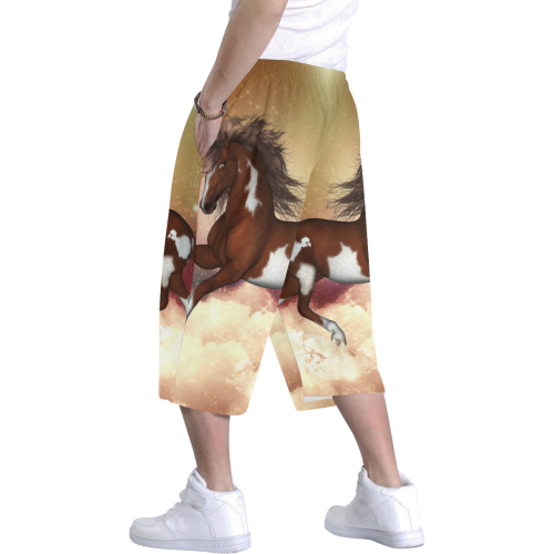 Wonderful wild horse in the sky Men's All Over Print Baggy Shorts (Model L37)