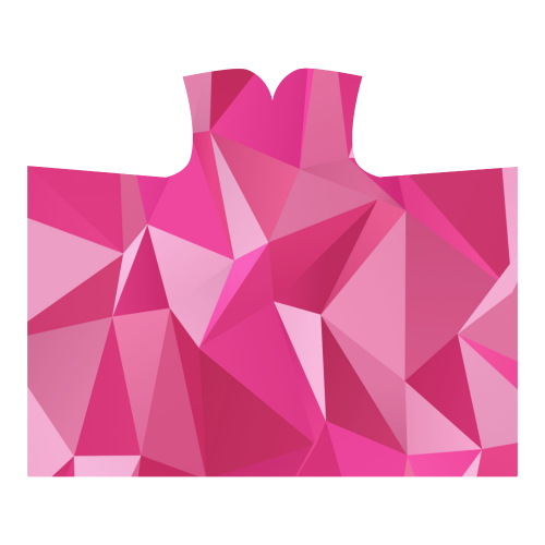 Abstract Pink Triangles Hooded Blanket 60''x50''