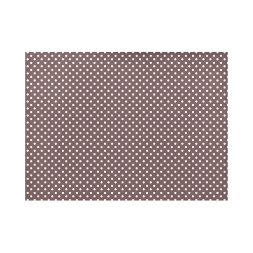 Chocolate brown polka dots Placemat 14’’ x 19’’ (Set of 6)