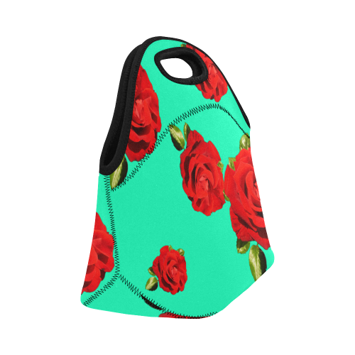 Fairlings Delight's Floral Luxury Collection- Red Rose Neoprene Lunch Bag/Small 53086b14 Neoprene Lunch Bag/Small (Model 1669)