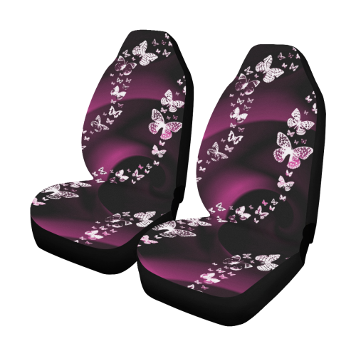 Pink Butterfly Swirls Car Seat Covers (Set of 2)