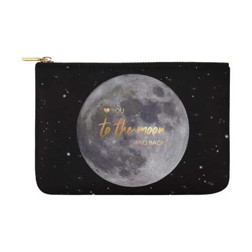TO THE MOON AND BACK Carry-All Pouch 12.5''x8.5''