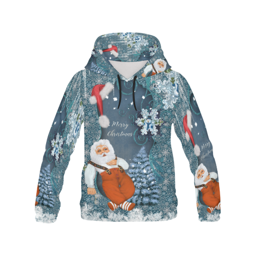 Funny Santa Claus All Over Print Hoodie for Men/Large Size (USA Size) (Model H13)