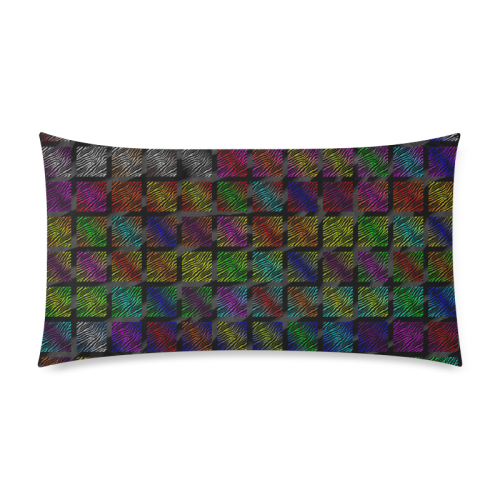 Ripped SpaceTime Stripes Collection Custom Rectangle Pillow Case 20"x36" (one side)